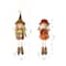 Glitzhome® Fall Fabric Scarecrow Shelf Sitters Set